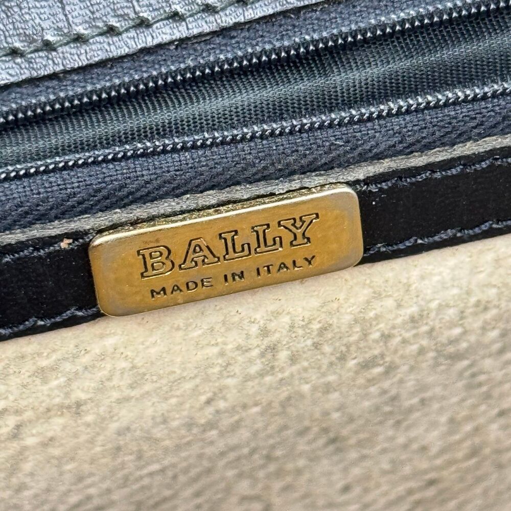 Bally Second Clutch Wristlet Bag Black Leather - Picture 5 of 9